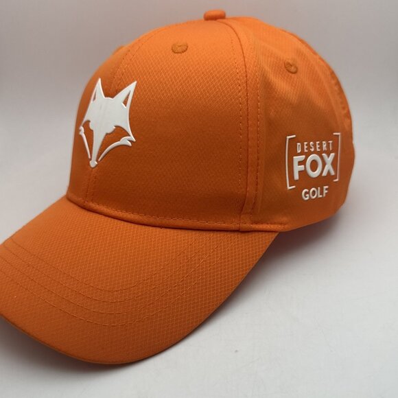 Desert Fox Golf Hat Cap Adjustable Orange - Picture 2 of 4